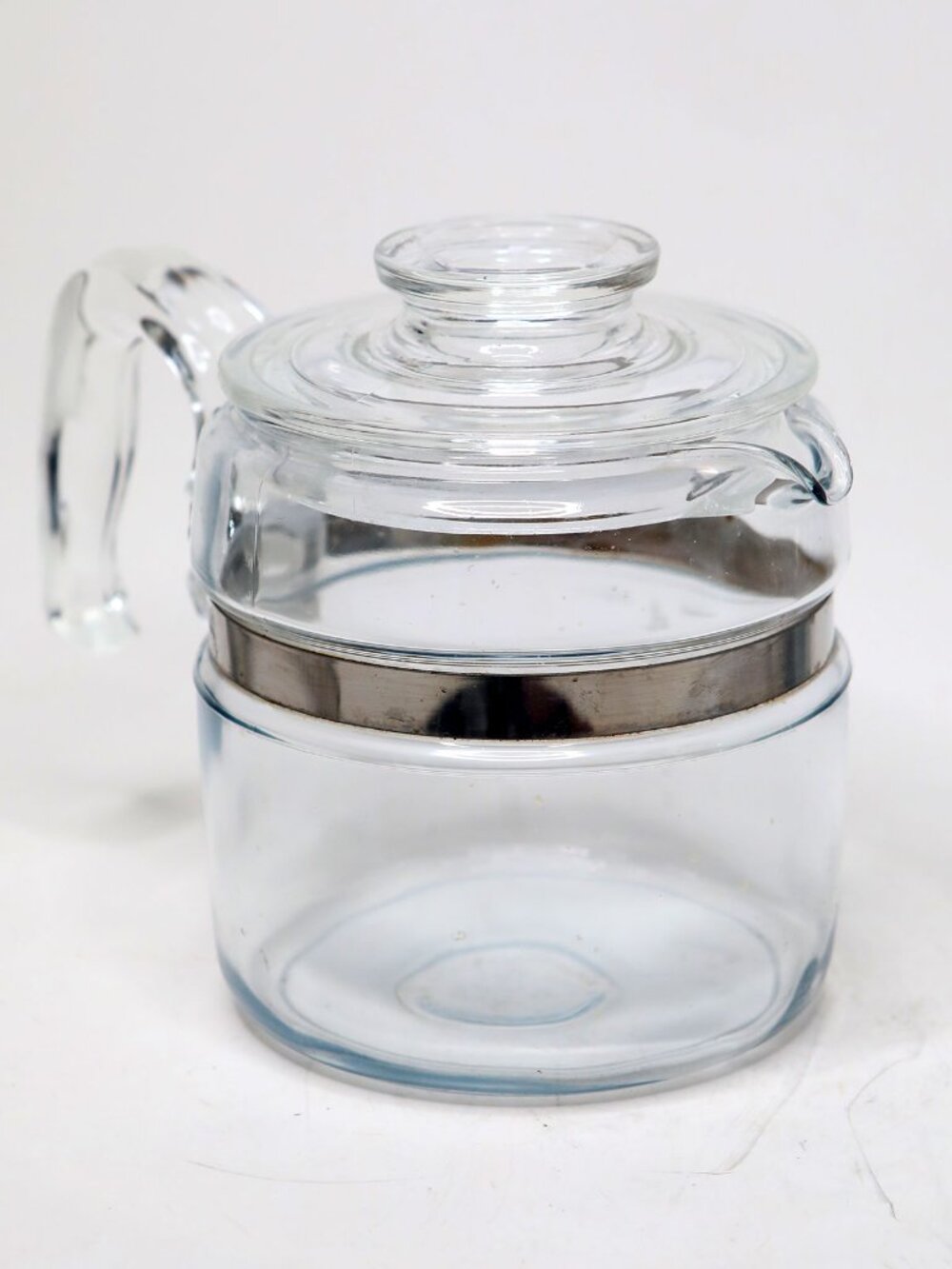 Vintage Pyrex Flameware 4 Cup Glass Coffee Pot 7754 B Percolator Carafe Lid